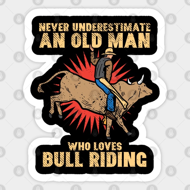 Bull Riding Sticker by maxdax